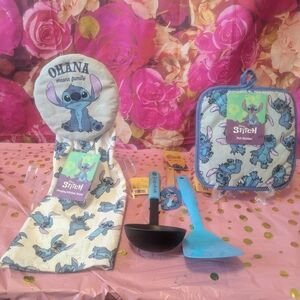 Disney Stitch Blue and White Kitchen Towel